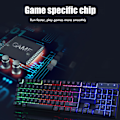 Miniatyrbild 1 av 8: USB Gaming Tangentbord och USB Mus Combo LED Bakgrundsbelyst Tangentbord Robust Hållbart Färgglatt Lysande Gaming Mus Datortillbehör