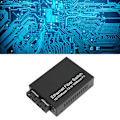 Miniatyrbild 1 av 8: Fiber Media Converter Tx1310nm SC Dubbel Fiber Singlemode 100Mbps Fiber Optisk Transceiver Upp till 25km RJ45 Port 100‑240V EU-kontakt