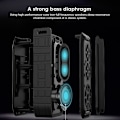 Miniatyrbild 5 av 6: Bärbar X2 Trådlös Bluetooth 5.0 Högtalare Subwoofer Utomhus IPX7 Vattentät Stereo Svart