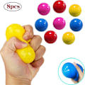 Miniatyrbild 2 av 8: Klibbig Vägg Sockerboll, 4,5 cm Diameter Squishy Stress Relief Leksak för Sensorisk Upplevelse, Fidget Squeeze Leksak i Livfulla Färger, 8 ST för Hemmakontor