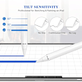 Miniatyrbild 3 av 7: Penna kompatibel för Apple iPad, Active Pen with Palm Rejection, Tilting Detection, Kompatibel med iPad Pro (11/12,9 tum), iPad 6/7/8th Gen, iPad White
