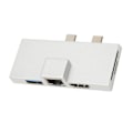 Miniatyrbild 8 av 8: Dual USB C Expansionshubb Professionell 7 Portar Plug and Play 5Gbps Dataöverföring USB C Hubb för Surface Pro 8 9 X