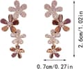 Miniatyrbilde 3 av 5: Delikate bøyleøreringer Blomster Dingle Statement Øredobber Blomsterlappeteppe Øredobber Boho Dråpeøreringer Statement Stud Øredobber for