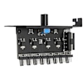 Miniatyrbild 7 av 8: Fläkthubb 12V 3pin 4pin 1 Ratt 8 Kanaler Stabil Exakt Fläkthastighetskontroller med Skruv för Dator CPU Chassi