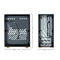 Miniatyrbild 5 av 8: Mini ITX Chassi 4.3L Klar Akrylpanel 360 Graders Kylning Dämpande Fötter Mini PC Chassi för FLEX 1U Ström 2.5in SSD Svart