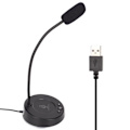 Miniatyrbild 7 av 10: Skrivbordsmikrofon Brusreducering 360 Graders Metallslang Anti-interferens RGB USB Datormikrofon för Kontorsmöten