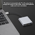 Miniatyrbild 5 av 8: 3-i-1 TypeC Dockningsstation TypeC till HD Multimedia Interface USB 3.0/TypeC Adapter