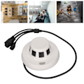 Miniatyrbild 1 av 8: Rökdetektorkamera 1080P Fjärråtkomst via Internet Mini Övervakningskamera med Wifi-signal för Hemlager