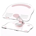 Miniatyrbild 2 av 8: Surfplattehållare 360 Graders Roterande Lyftbar Vikbar Akryl Transparent Skrivbords Surfplattehållare Rosa