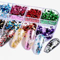 Miniatyrbild 5 av 7: Regnbåge Holografisk Nagelglitterfolie, 24 st för Mångsidig Dekoration, Specialformade Nagelpaljetter för DIY-Design