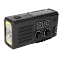Miniatyrbild 2 av 7: Vevradio AM FM NOAA 4000mAh Solcellsdriven Bärbar Väderradio med LED-Ficklampa för Nödsituationer