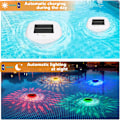 Miniatyrbillede 2 af 7: Solar flydende pool lys, fiskemønster pool lys, der flyder, genopladeligt vandtæt lys op LED pool tilbehør, hængende pool lys til svømning