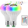 BLEOSAN Smarta E27 Bluetooth LED-lampor, anslutna lampor som synkroniseras med musikrytm