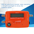 Miniatyrbild 7 av 8: Satellit-TV Signal Finder LCD-Display Digital Satellitsignalmeter med Kompass Summerkontroll