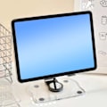 Miniatyrbild 6 av 8: Tabletstativhållare 360 Graders Roterande Lyftbar Vikbar Akryl Transparent Skrivbordsplatta Svart