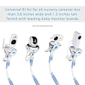 Miniatyrbild 5 av 8: Universell Babymonitorhållare, Portabel Design för Spjälsängar Hyllor Byråer, Flexibel Babykamerahållare med Robust Aluminium-magnesiumlegeringskärna