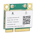 Miniatyrbild 4 av 9: Nätverkskort Mini PCIE Gigabit DualBand för Bluetooth 4.2 Trådlöst Wifi MCAC7265