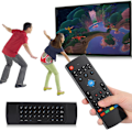 Miniatyrbild 5 av 8: Trådlös Flymouse Fjärrkontroll Mini Multimedia Infraröd Studietangentbord 6 Axlar Somatosensorisk Dubbelsidig Multifunktionell TV-fjärrkontroll