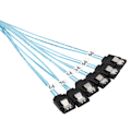 Miniatyrbild 3 av 8: 6-port 1m 6.0Gbps SATA3.0 Flätad Datorlåda Hårddisk Datakabel 6-in-6-ut