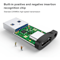 Miniatyrbild 9 av 9: 3 st USB3.0 till Typ C3.1 Hona Adapter Snodd Elektronisk Överföringskontakt (GuldSnodd)