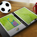 Miniatyrbild 3 av 7: Magnetisk fotbollstränare strategitavla hopfällbar utrustningsset med penna & magneter