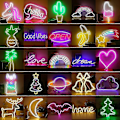 Miniatyrbillede 2 af 5: LED neon lys farverige regnbue neon lys til værelse hjem fest bryllup dekoration julegave neon lys-Perfet Christmas Tree