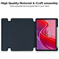 Miniatyrbillede 4 af 5: Kompatibel med Lenovo Tab M11 (Xiaoxin Pad 11 2024) Etui PU+Akryl Tablet Stand Cover med Bluetooth Tastatur - Perfekt Dark blue Style D Lenovo Tab M11 (Xiaoxi