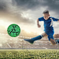 Miniatyrbillede 3 af 5: Reflekterende Fodbold, Lysende Fodbold, Glødende Fodbold Størrelse 4/5 Standard Træningsfodbold, Gløder i Mørket ved Lys Reflektion-Perfet Size 4