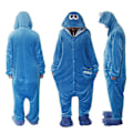 Pikkukuva 2 / 2: Sesame Street Cookie Monster Sininen ja Punainen Elmo -asu - Pyjama - Perfet blue XL