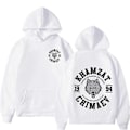 Miniatyrbillede 1 af 5: Khamzat Chimaev Fighter Print Hættetrøjer Streetwear Herre Dame Tøj Mode Sweatshirts Fleece Langærmet Pullovers Hættetrøje Y2K-Perfekt White XXXL