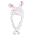 Miniatyrbillede 2 af 5: Voksen Børn Vinter Sød Plys Dyrekarakter Hue med Pom Pom Ender Lange Stropper Sjovt Udstoppede Legetøj Øreklap Hue Cosplay-Perfekt Rabbit