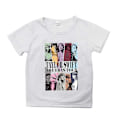 Miniatyrbilde 1 av 2: 6-10 år Jenter Taylor Swift The Eras Tour T-skjorte Trykt Korte Ermer Rund Hals Sommer Casual Tee Topper-Perfet white 8-9 years old
