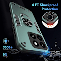 Miniatyrbild 4 av 4: Stöttåligt Telefonfodral med Metallringhållare - Perfet Green Compatible with Blade A35 / A55