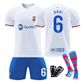 Miniatyrbillede 1 af 3: 23-24 FC Barcelona udebanetrøje Pedride Jong fodboldkamp kneepad XL#With socks