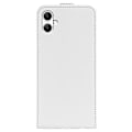 Miniatyrbillede 3 af 4: Kompatibel med R64 Tekstur Vertikal Flip Læder Telefon Cover - Perfekt White For Samsung Galaxy A05