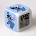 Miniatyrbild 1 av 5: Stitch Anime LED Digital Väckarklocka för Flickor - Söt Storlek, 8cm, 3 tum, 7 Färgbyten, Temperatur, Perfekt för Flickors Sovrum(13)-Perfekt 63