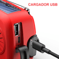 Miniatyrbillede 4 af 7: Krankradio 2000mAh Powerbank, Solceller, Lommelygte - Blå - Perfet