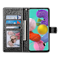 Miniatyrbillede 2 af 5: Kompatibel med Samsung Galaxy A24 4G (162,1 x 77,6 x 8,3 mm) Læder Etui med Lås, Wallet Stand og Telefon Cover - Perfekt Black