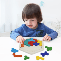 Miniatyrbild 6 av 6: trä Tangram Pussel, Tetris Tangram Montessori Puzzle Jigsaw Ge - Perfet