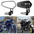 Miniatyrbilde 1 av 5: Motorsykkel styre bakspeil motorsykkel bakspeil egnet for XJ6 MT01 MT03 MT07 MT09 (svart)-Perfet