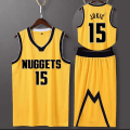 Miniatyrbillede 1 af 2: Sportstøj Nikola Jokic Denver Nuggets Basketballtrøje 15 Voksen Basketballtrøje Fodboldtrøjer Klassisk Gul-WELLNGS Klassisk Gul- Perfet Classic Yellow XS（145-149cm）
