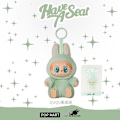 Miniatyrbilde 2 av 4: Pop Mart Labubu The Monsters – Spennende Macaron Plysj Nøkkelring Serie (1 Blind Box, 17 cm) Item 2:Green grape fruit