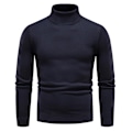 Miniatyrbillede 1 af 3: Yynuda Mænds Turtleneck Letvægts Slim Fit Trøje Casual Strikket Trøje - Perfet Dark  Grey XS