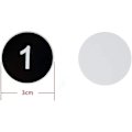 Miniatyrbilde 2 av 3: Nummererte merkelapper - Graverte nummererte merkelapper, ID-merkelapper, nøkkelmerkelapper uten hull - Perfekt 1-200 Black