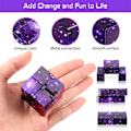 Miniatyrbild 3 av 6: 2 delar Infinity Cube Infinite Fidget Toys Mini Cube Pussel Cube Finger Fidget Toy för stress och ångest Avkopplande leksak (lila - Perfet