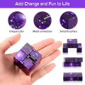 Pikkukuva 3 / 6: 2 kpl Infinity Cube Infinite Fidget Toys Mini Cube Puzzle Cube Finger Fidget Lelu stressiin ja ahdistukseen rentouttava lelu (violetti - täydellinen