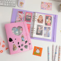 Miniatyrbillede 3 af 6: Ins Style sød Sanrio-kortbog Genopfyldelig opbevaringsfotoholder til elsker Kæreste - Perfet pink