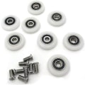 Miniatyrbilde 1 av 4: 8 Dusjdør Ruller Hjul Løpere Remskiver Rulle 25mm- Perf 27mm