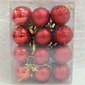Miniatyrbild 3 av 3: 24 st julgranskula hängande prydnader Hemfestinredning Red 24pcs