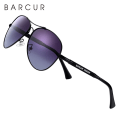 Miniatyrbilde 5 av 6: BARCUR Design Solbriller Titanium Alloy Polarized Solbriller for Menn Kvinner Pilot Gradient Briller Speil Deksel Oculos De Sol Gun Blue- Perfet Gun Blue BARCUR
